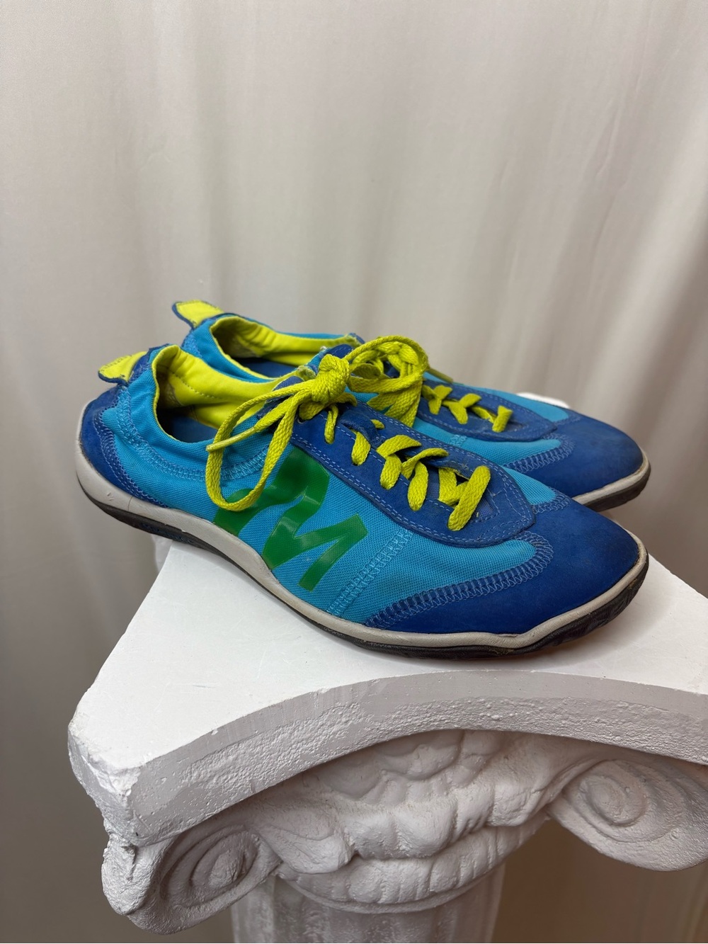 Merrell Blue Sneakers with Lime Accents